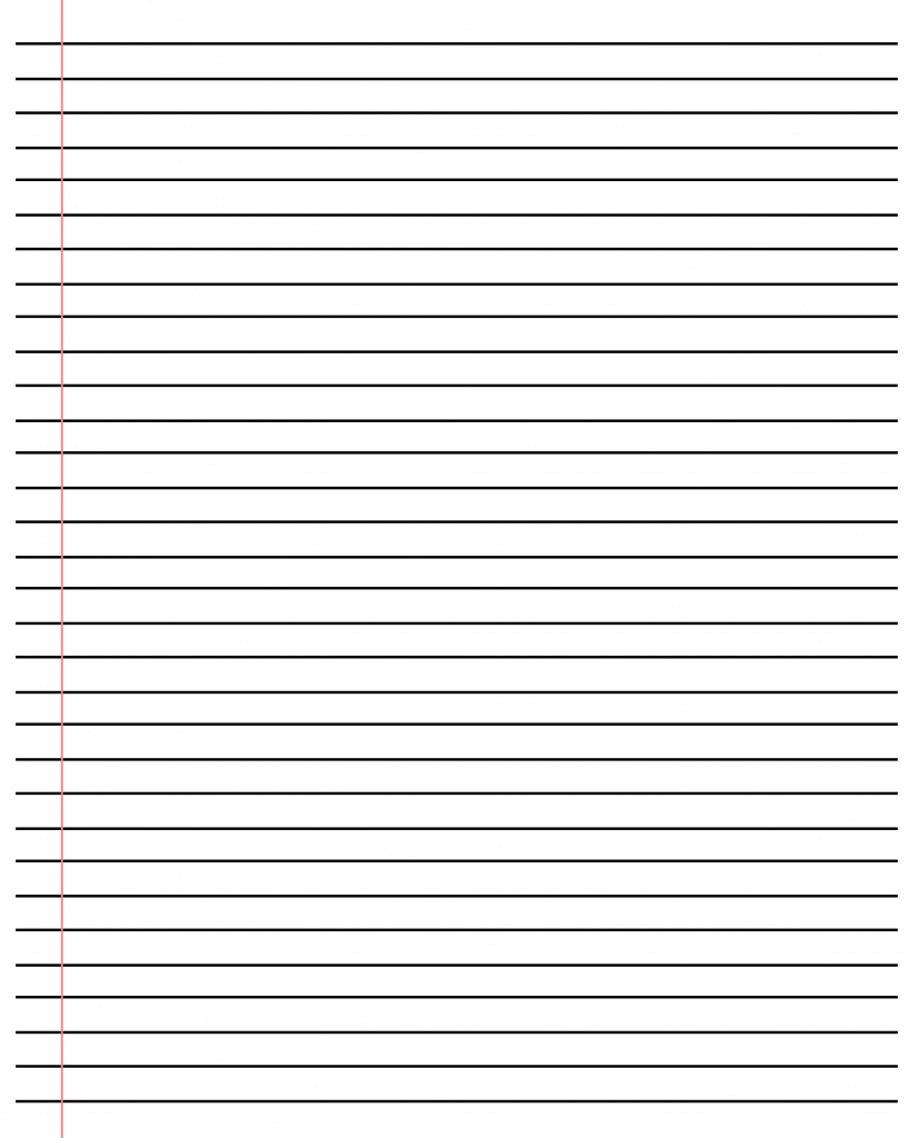 Free Printable Lined Paper Template