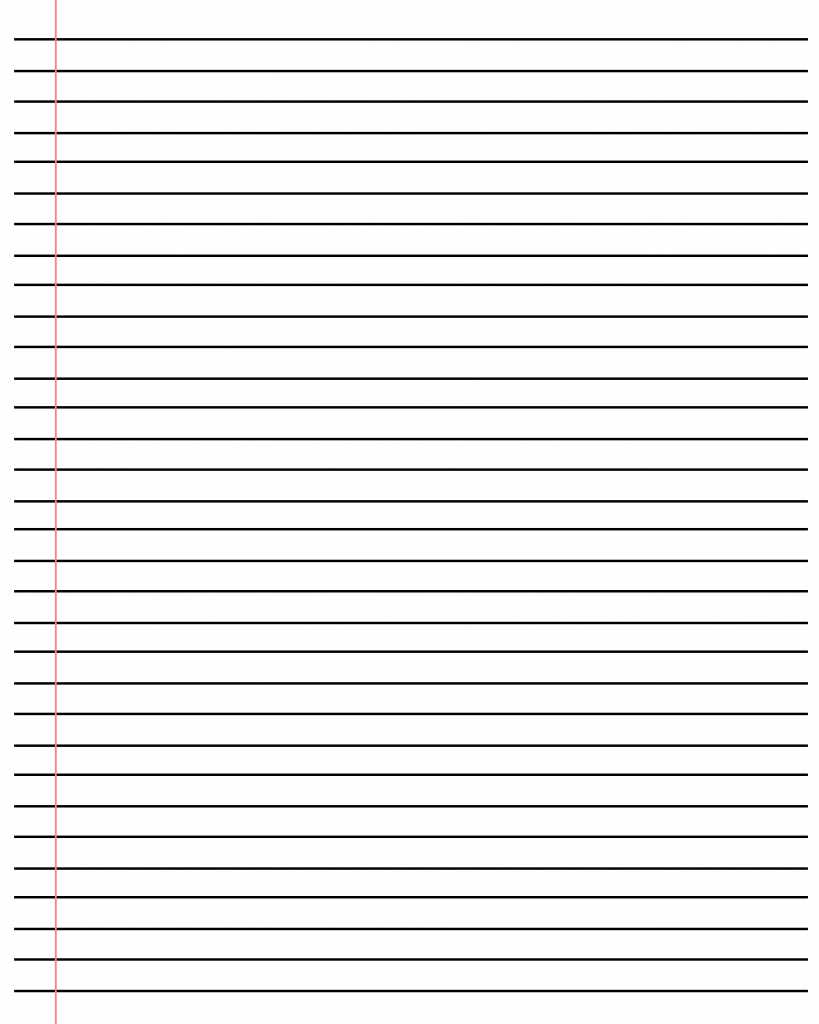 Free Printable Blank Lined Paper Template In Pdf Word Notebook