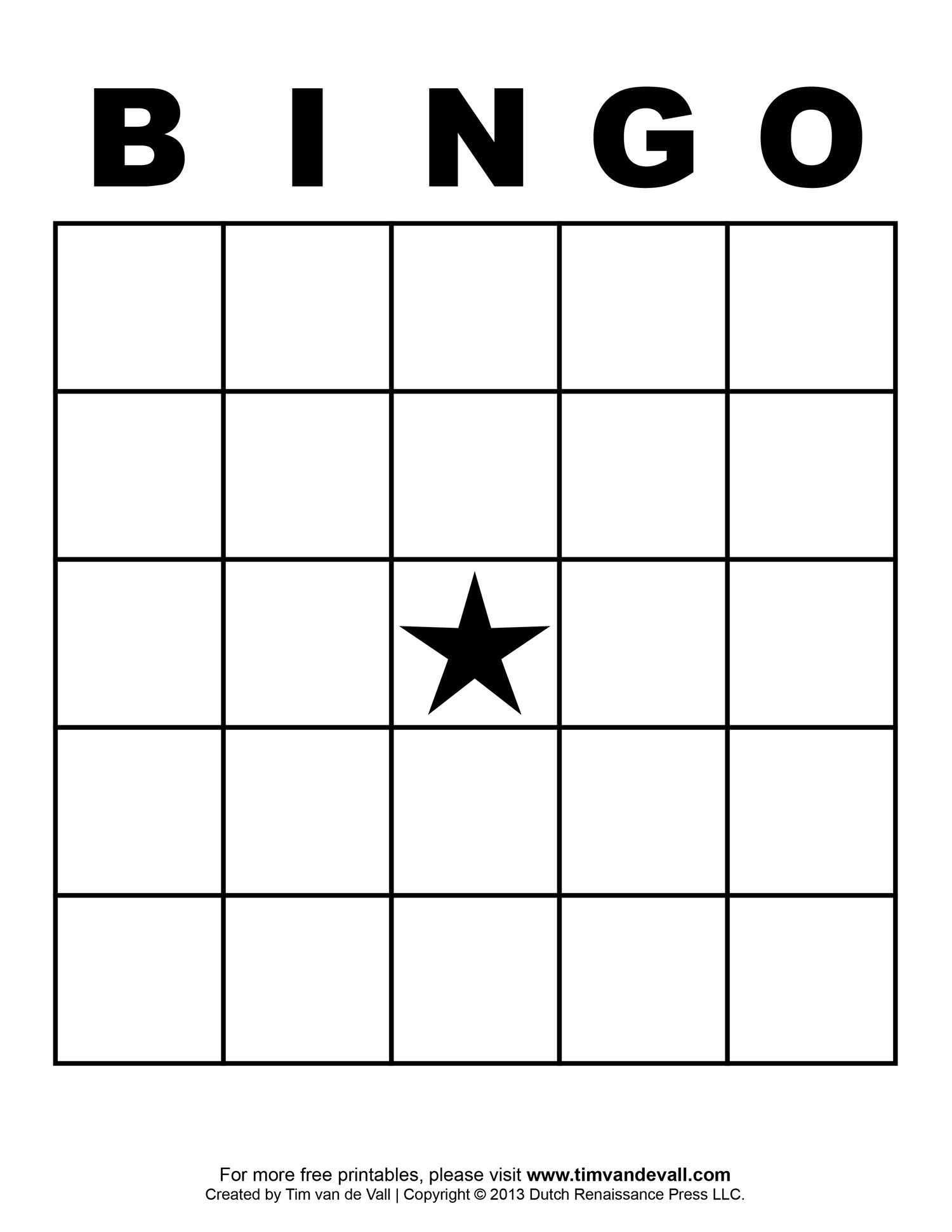 Free Printable Blank Bingo Cards Template 4 X 4 Classroom Card Game