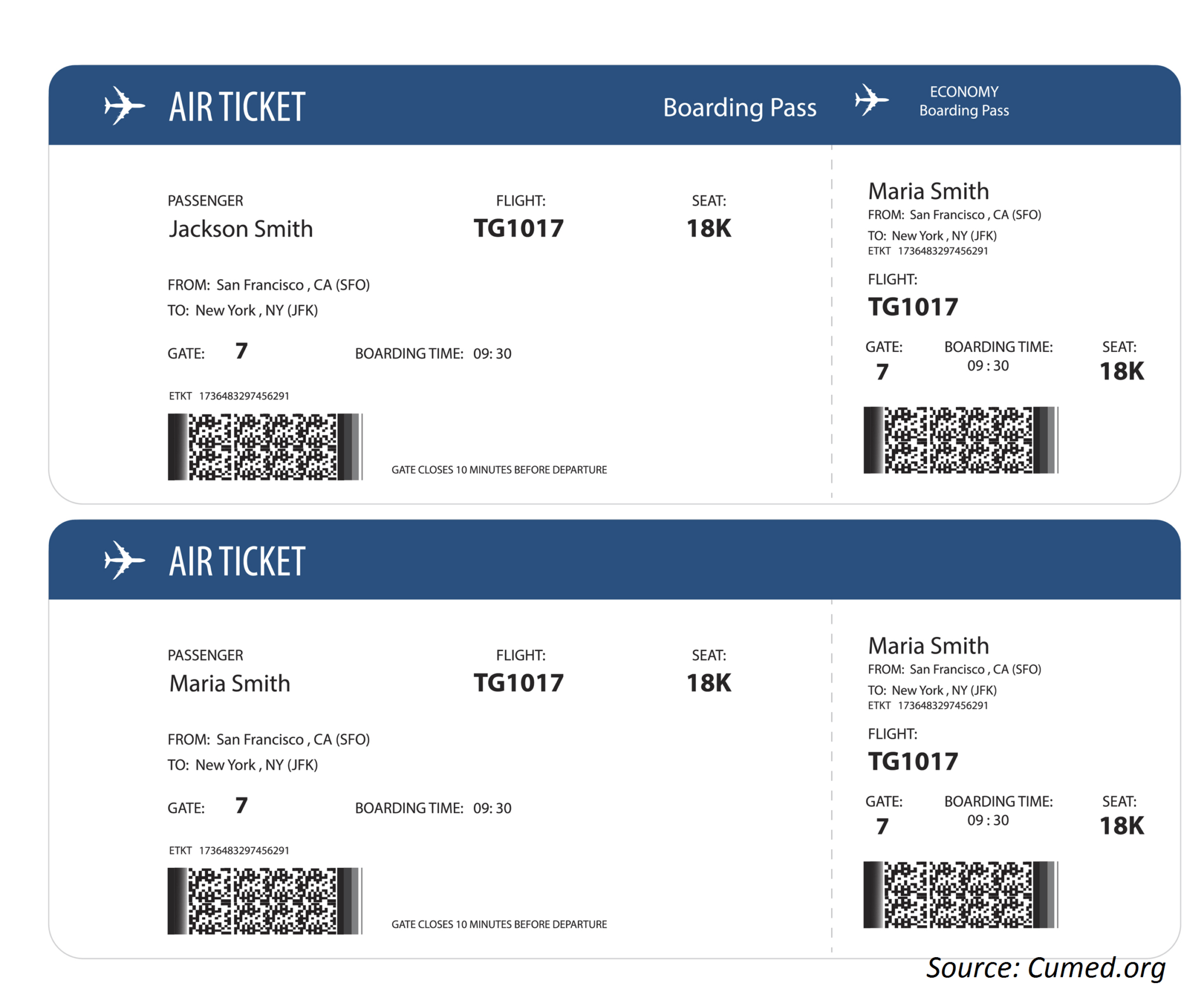 Airline Ticket Template Free Sample Customer Service Resume Plane