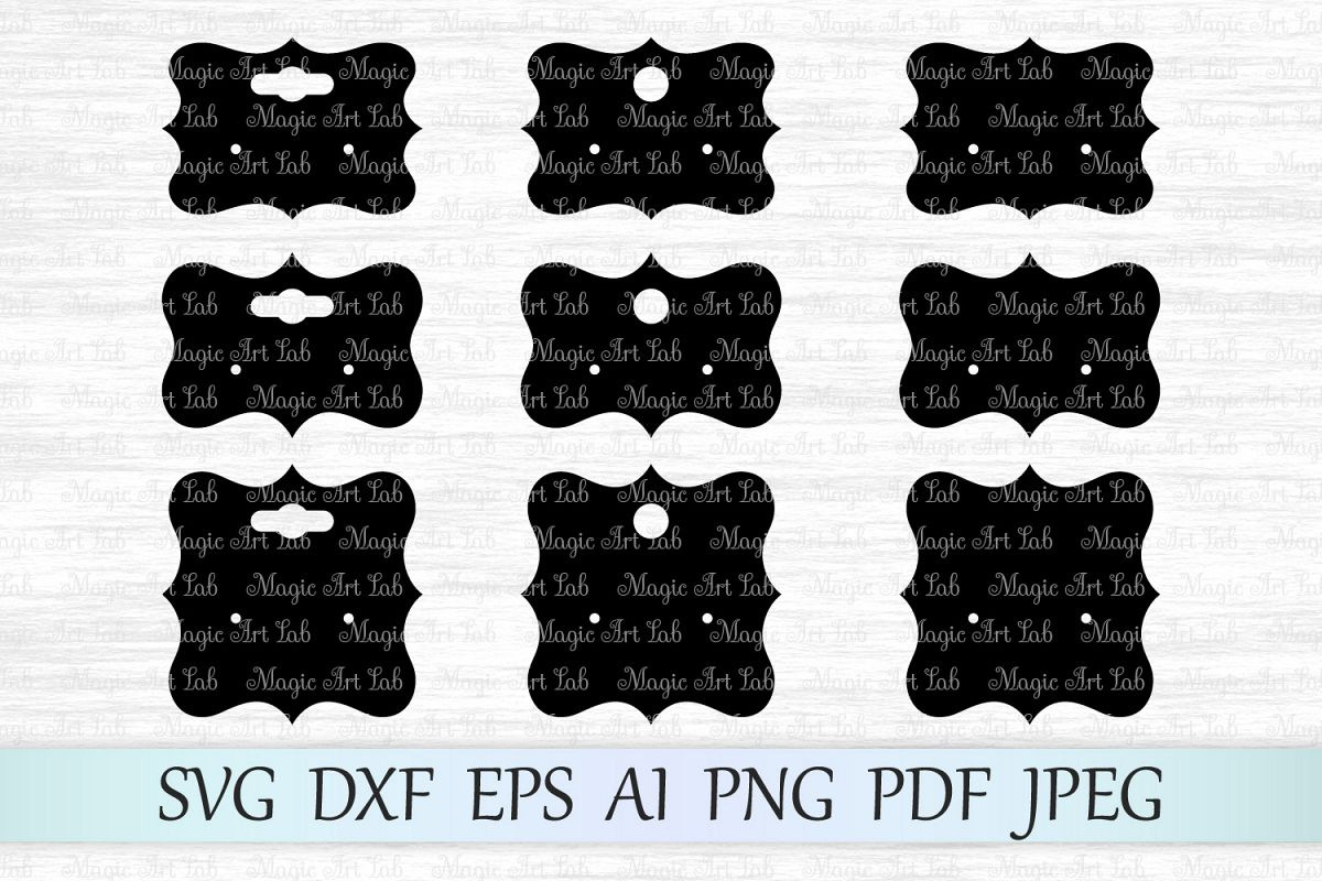 Earring Cards Svg Earring Display Cards Svg Template Diy Free Svg